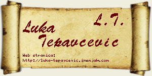 Luka Tepavčević vizit kartica